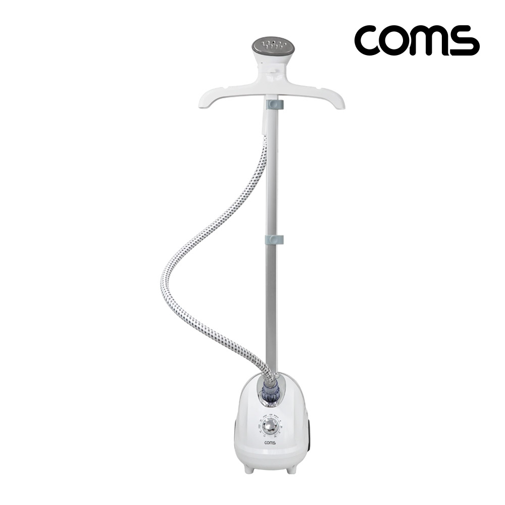 Coms 스탠드형 스팀다리미 이동식 가정용 옷걸이 바지걸이포함 빠른예열 옷주름 살균 빈대제거 2000W