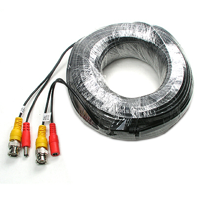 Coms CCTV 케이블 30m - BNC + DC 5.5 전원 회색/검정