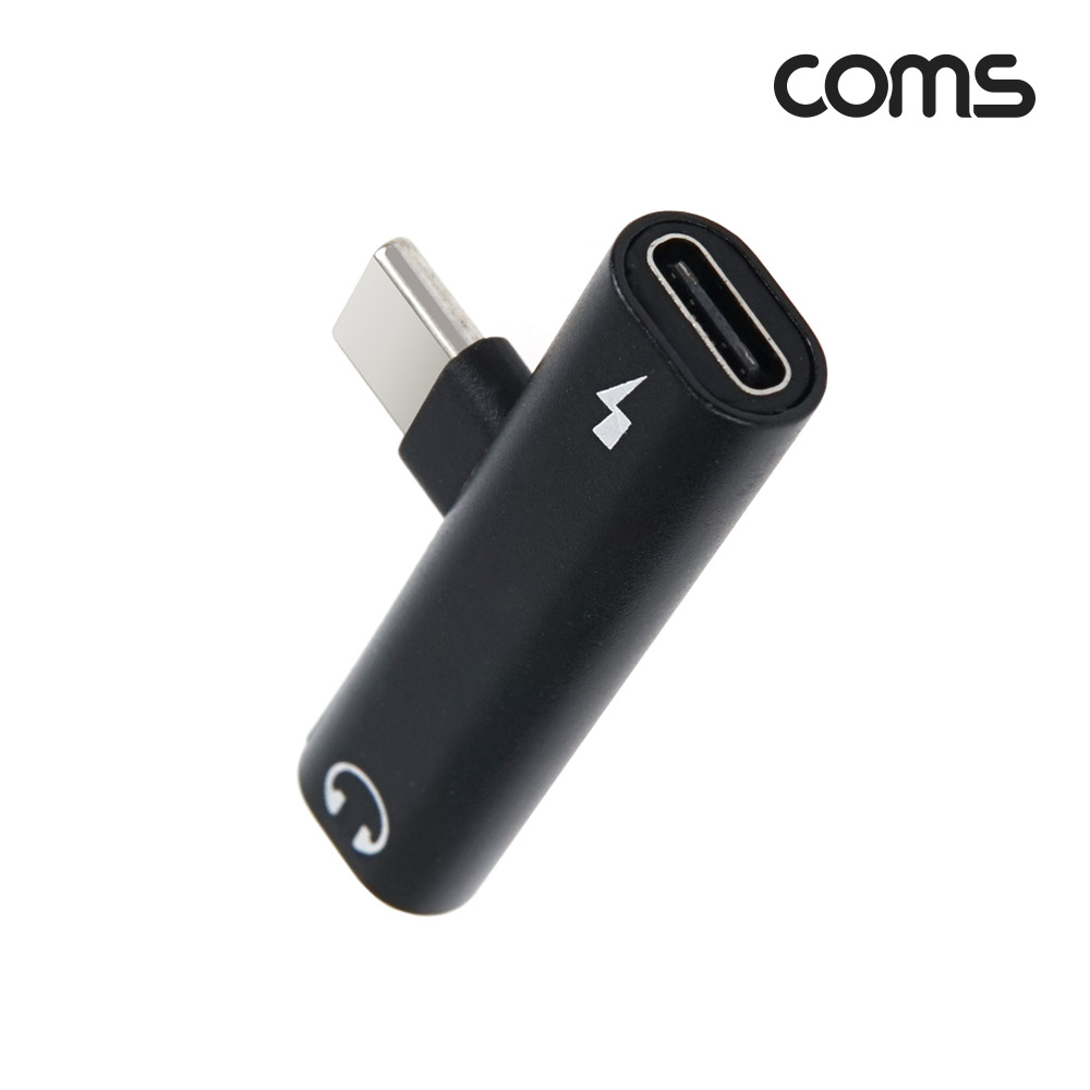 Coms USB 3.1 Type C 오디오 젠더 C타입 to 3.5mm 스테레오+충전 이어폰 젠더