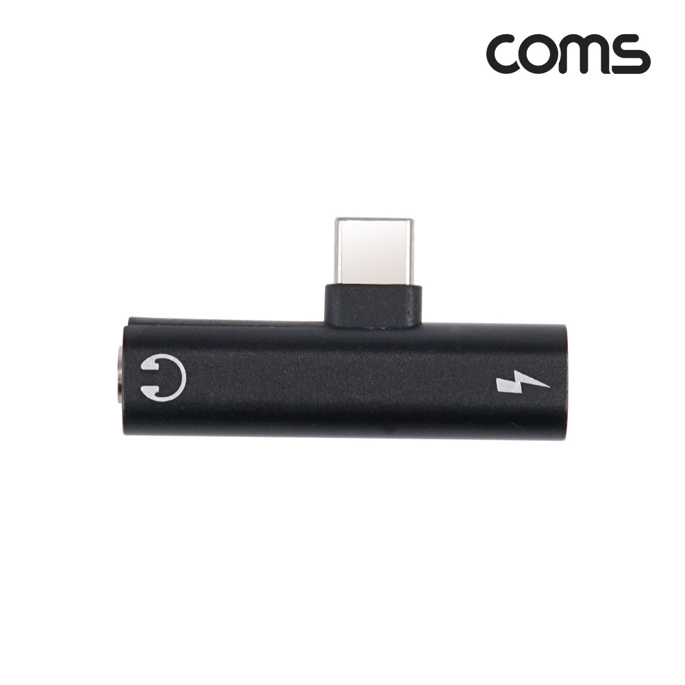 Coms USB 3.1 Type C 오디오 젠더 C타입 to 3.5mm 스테레오+충전 이어폰 젠더