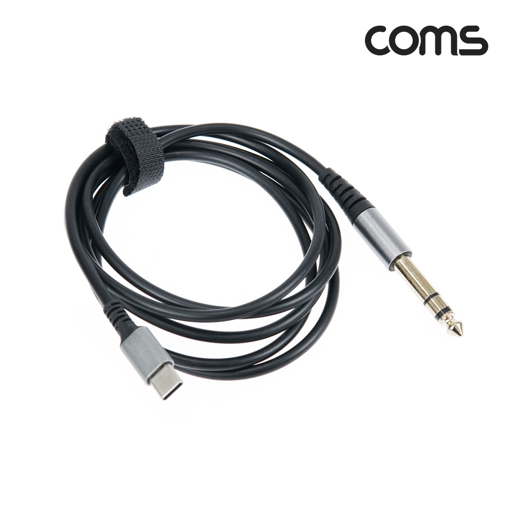 Coms 오디오 케이블 Type C to 스테레오 6.5 C타입 Stereo AUX 1.5m