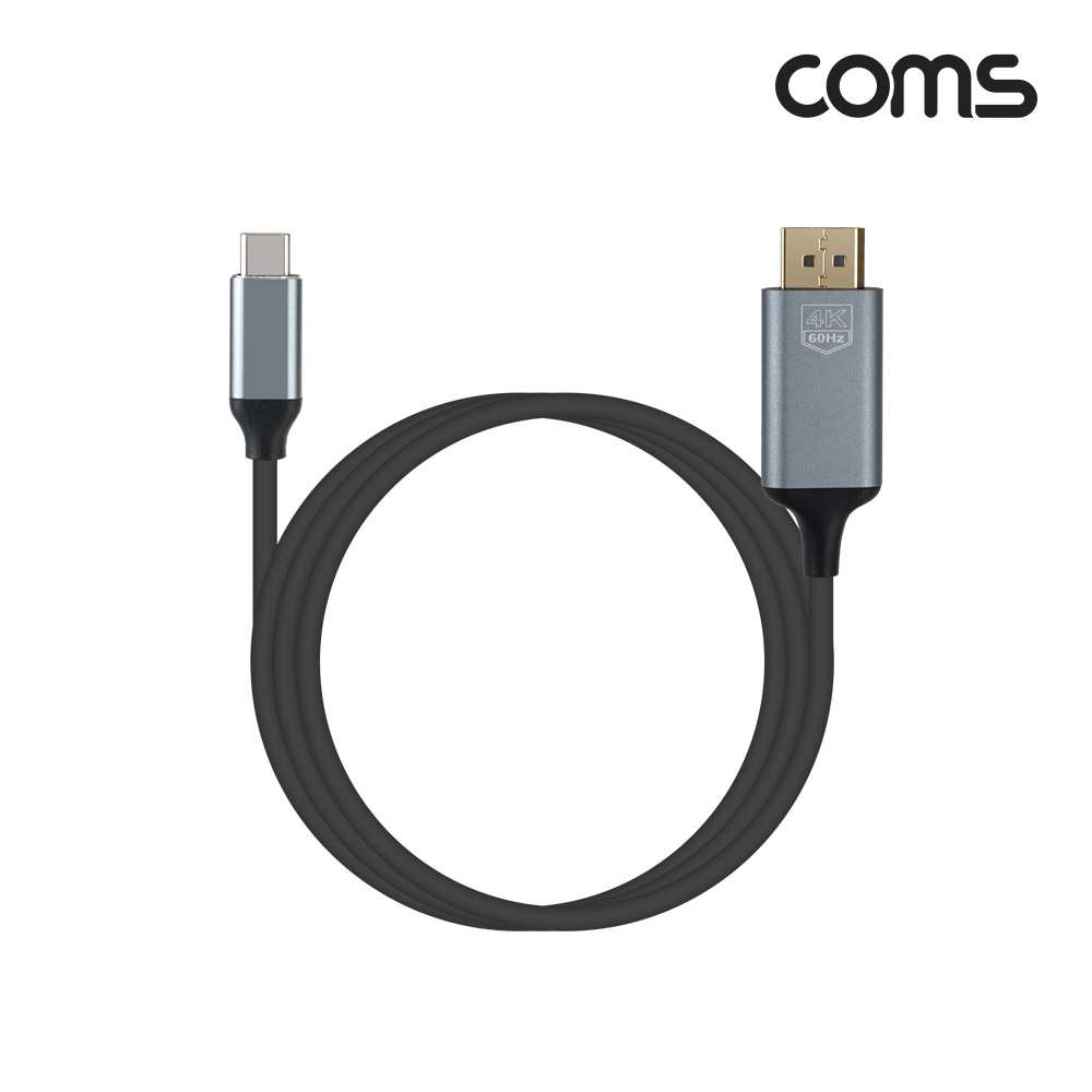 Coms USB Type C to 디스플레이포트 컨버터 케이블 1.8m 변환 C타입 DP 4K@60Hz UHD Displayport