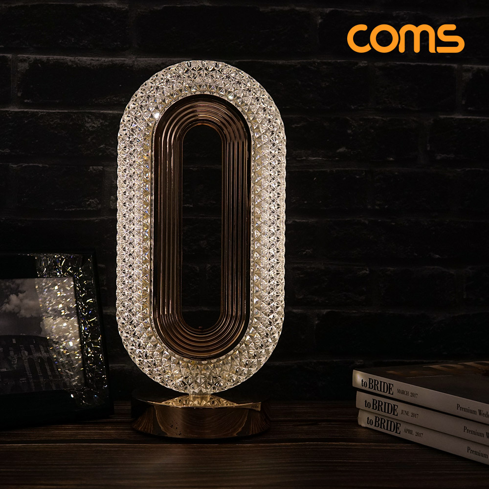 Coms 크리스탈 테이블 LED 램프 무선 감성 인테리어 랜턴