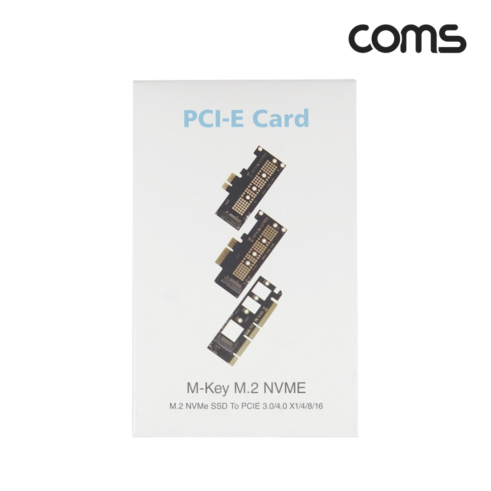 Coms PCI Express 변환 컨버터 M.2 NVME SSD KEY M to PCI-E 16x 어댑터
