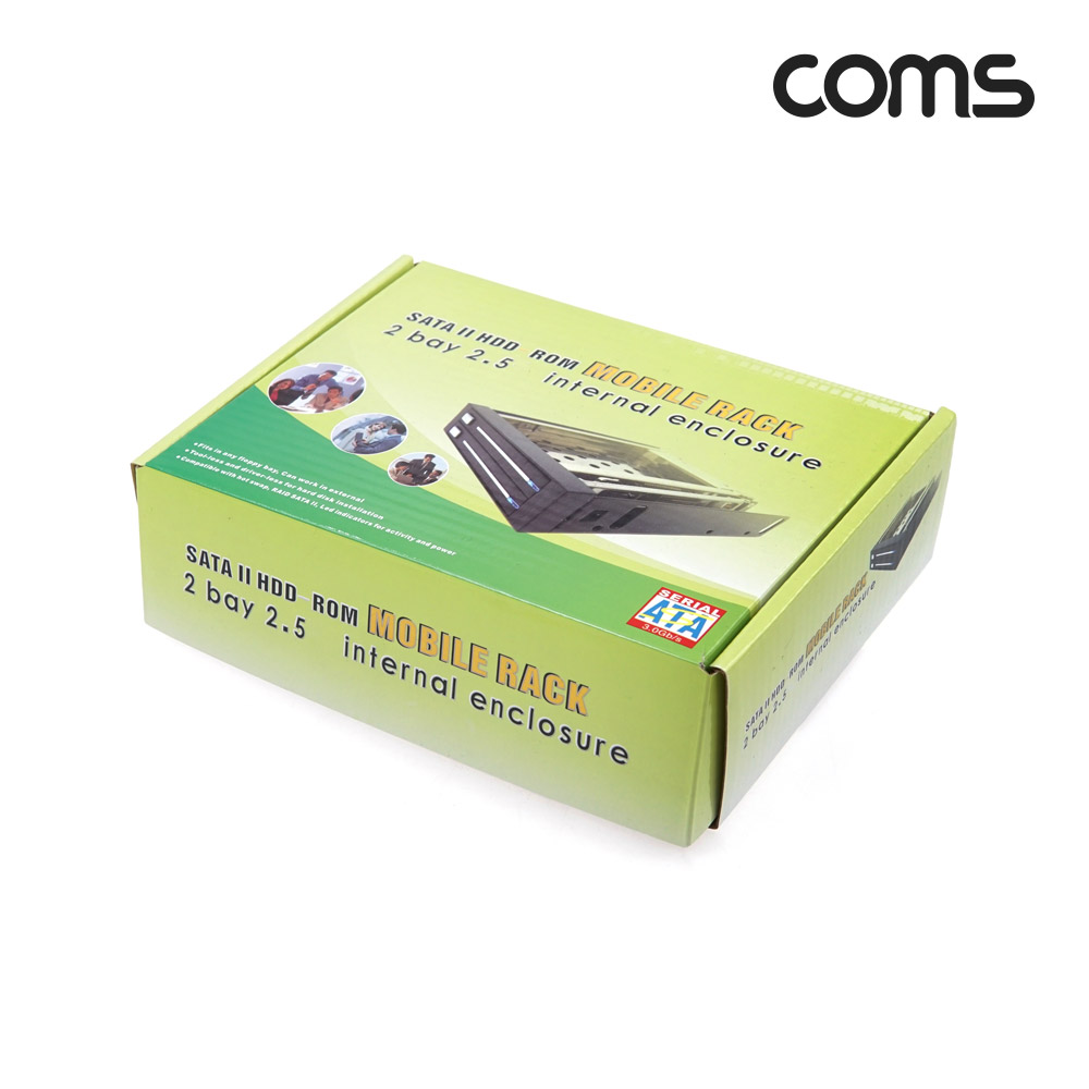 Coms 하드랙 2.5형 HDD 2Bay SATA2 2개입 잠금
