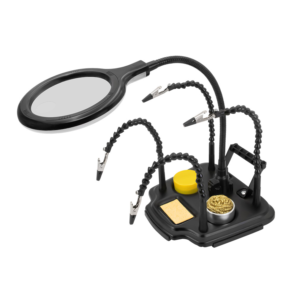 PROKIT (SN-396N) 인두작업용 납떔 보조 툴 확대경 돋보기 스탠드 악어클립 USB Type C 전원 C타입