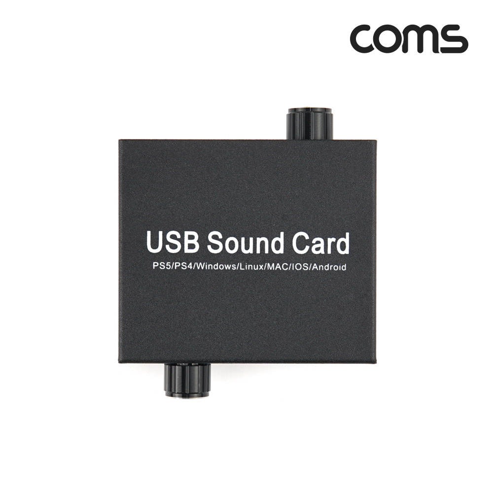 Coms USB 사운드카드 오디오 컨버터 Type C