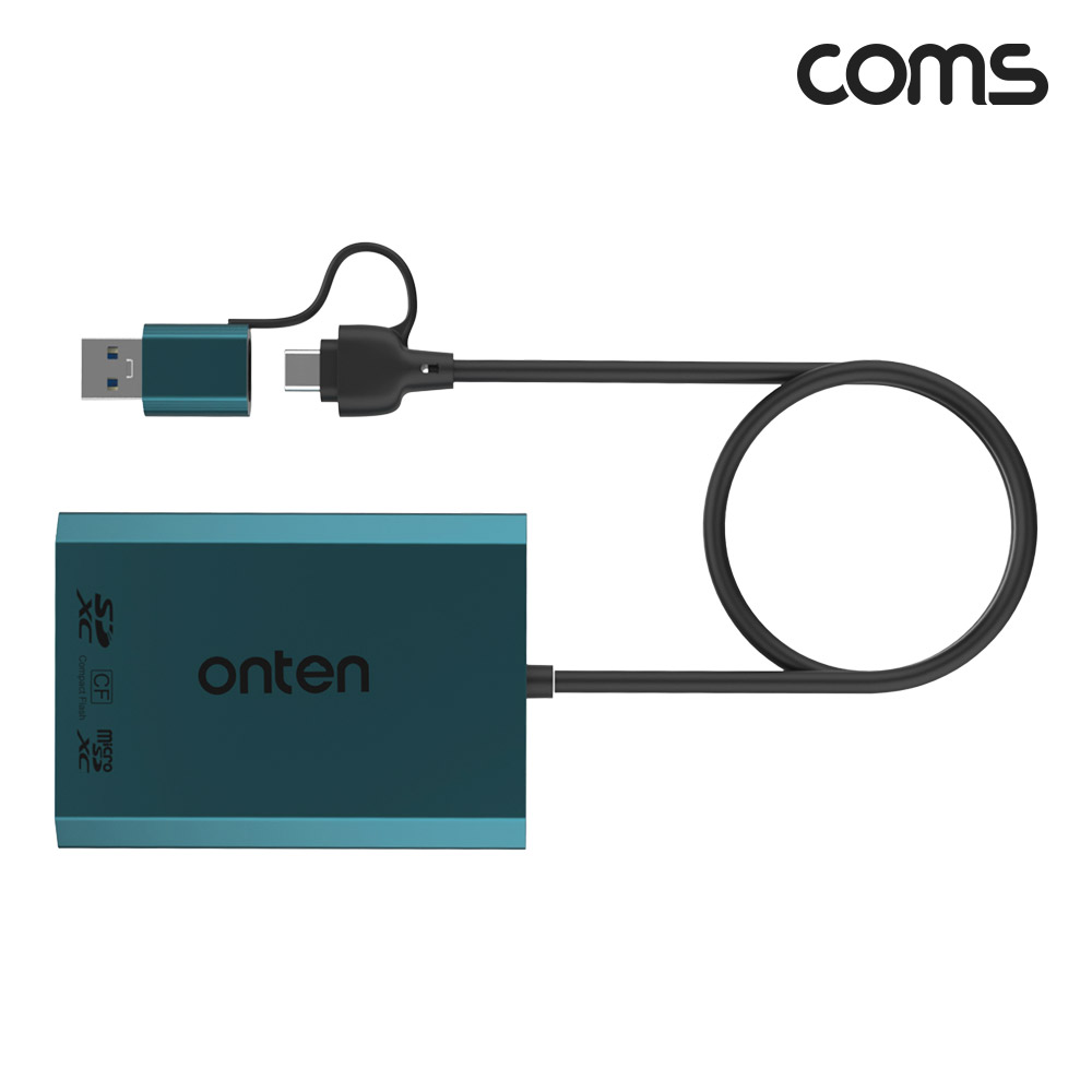 Coms 2 in 3 카드리더기 CF+SD+TF(Micro SD) USB 3.2 Gen1 5Gbps