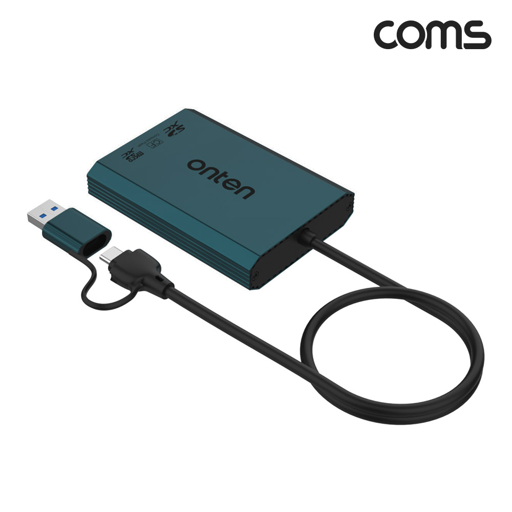 Coms 2 in 3 카드리더기 CF+SD+TF(Micro SD) USB 3.2 Gen1 5Gbps