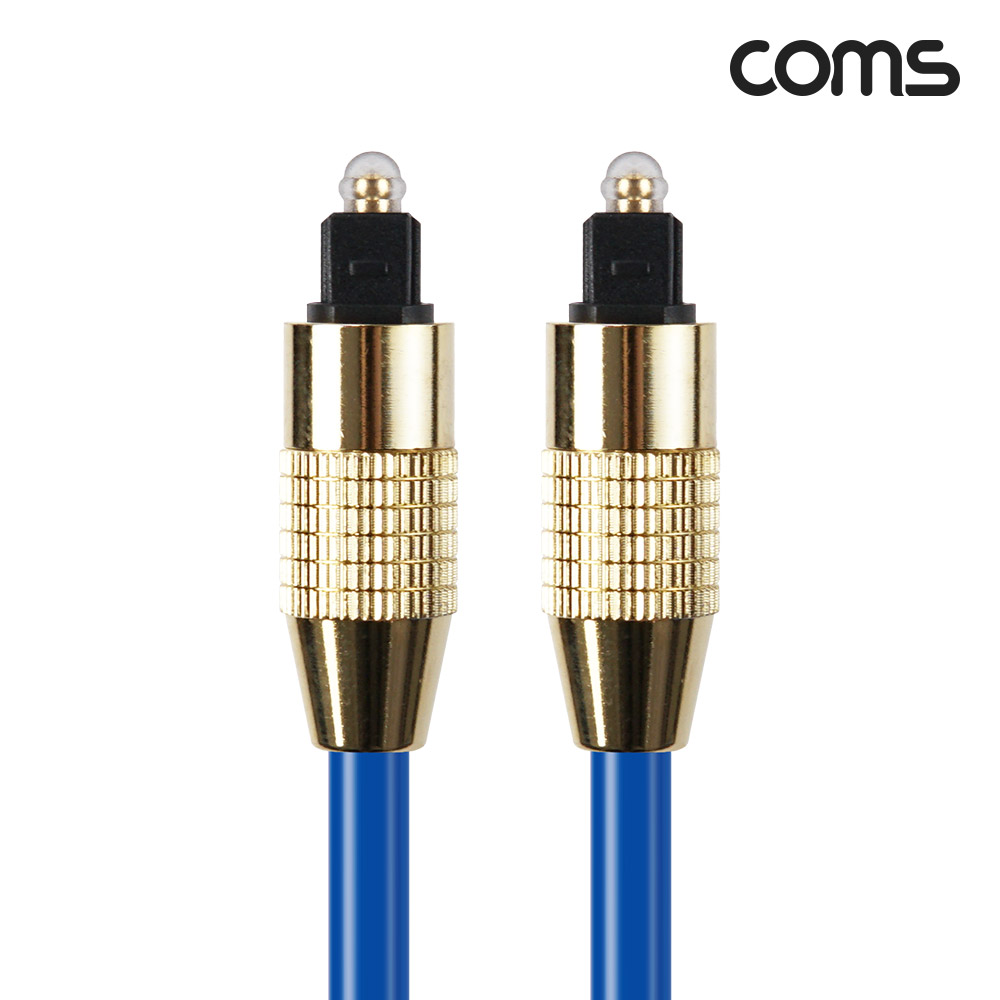 Coms 오디오광 케이블 6mm 6∮ 각각 2M 청색