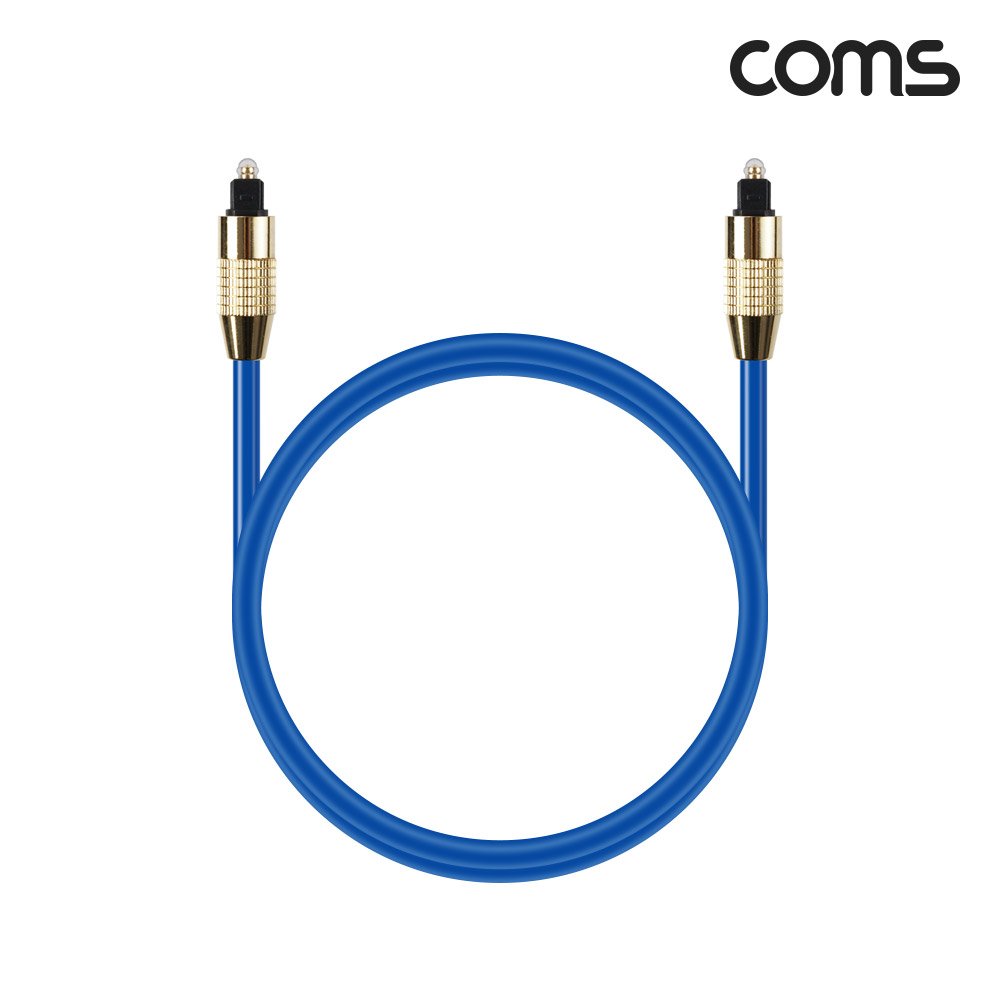 Coms 오디오광 케이블 6mm 6∮ 각각 2M 청색