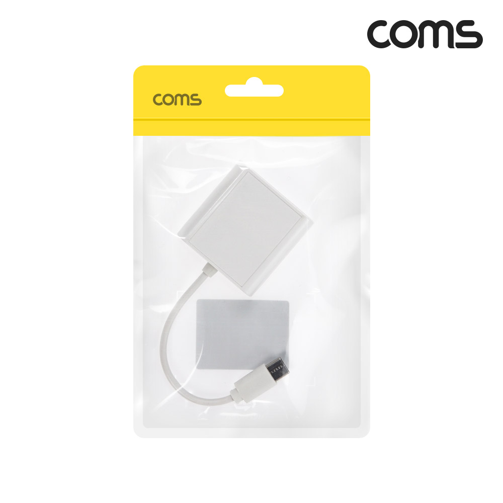 Coms USB Type C 카드리더기 TF카드(Micro SD) + SD카드 C타입