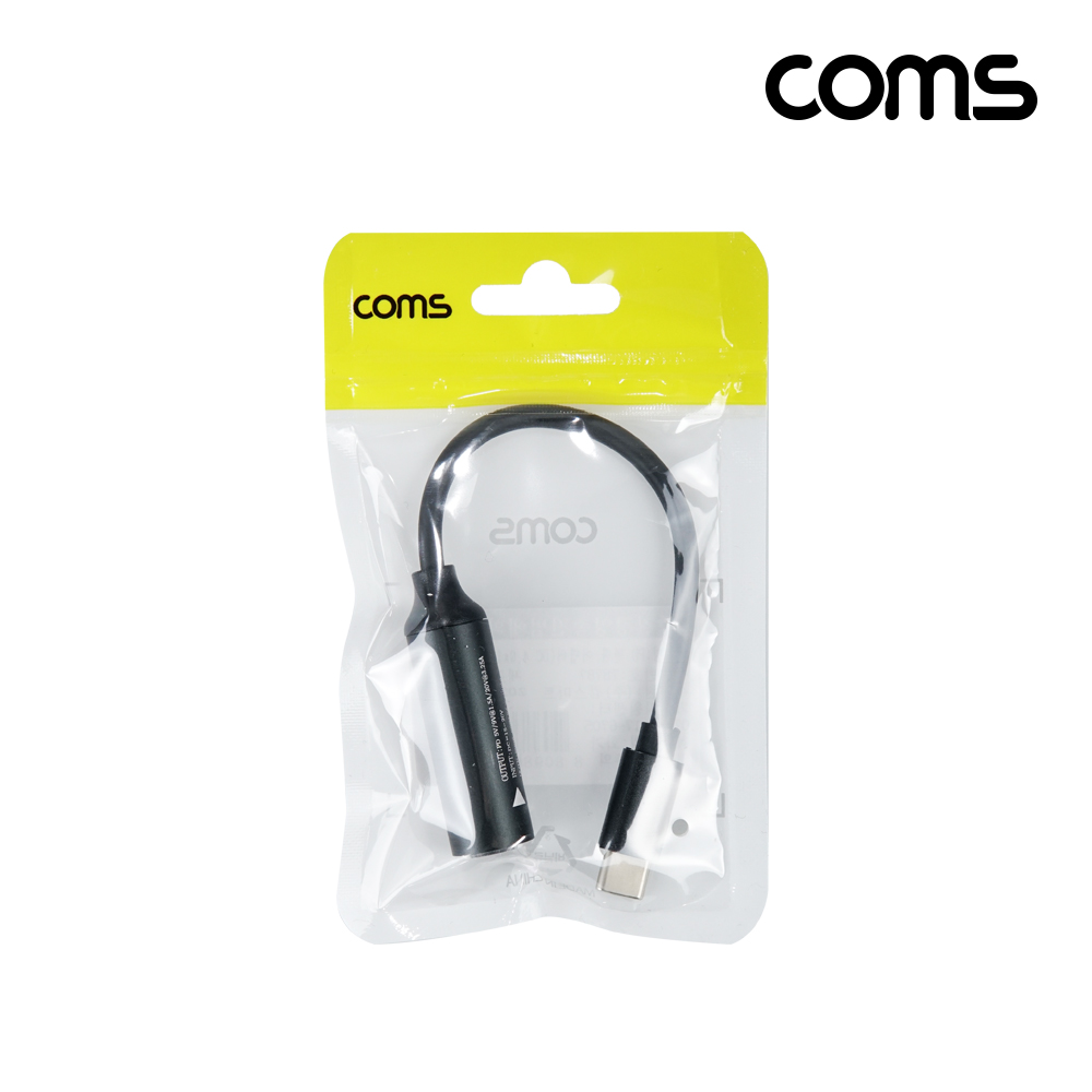Coms USB Type C PD 노트북 전원 변환 충전 케이블 DC 외경 7.4 내경 5.0 C타입 18cm