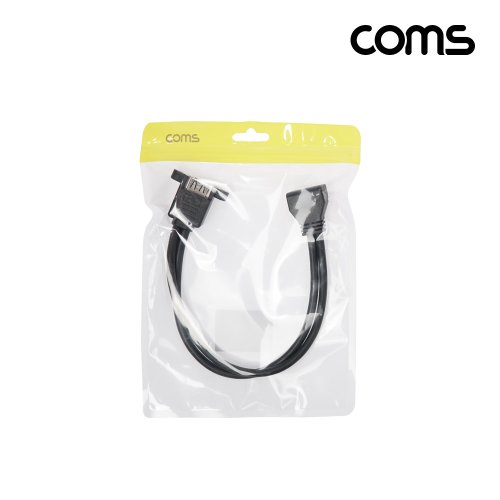 Coms USB 포트 19Pin/20Pin to USB 3.0 2포트 듀얼젠더 케이블 꺾임 30cm