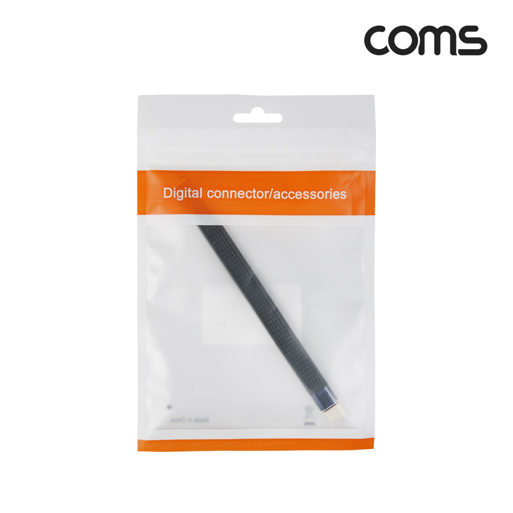 Coms USB 4.0 Type C 케이블 젠더 꺾임 MM C타입 40Gbps E-Marker 이마커 14cm