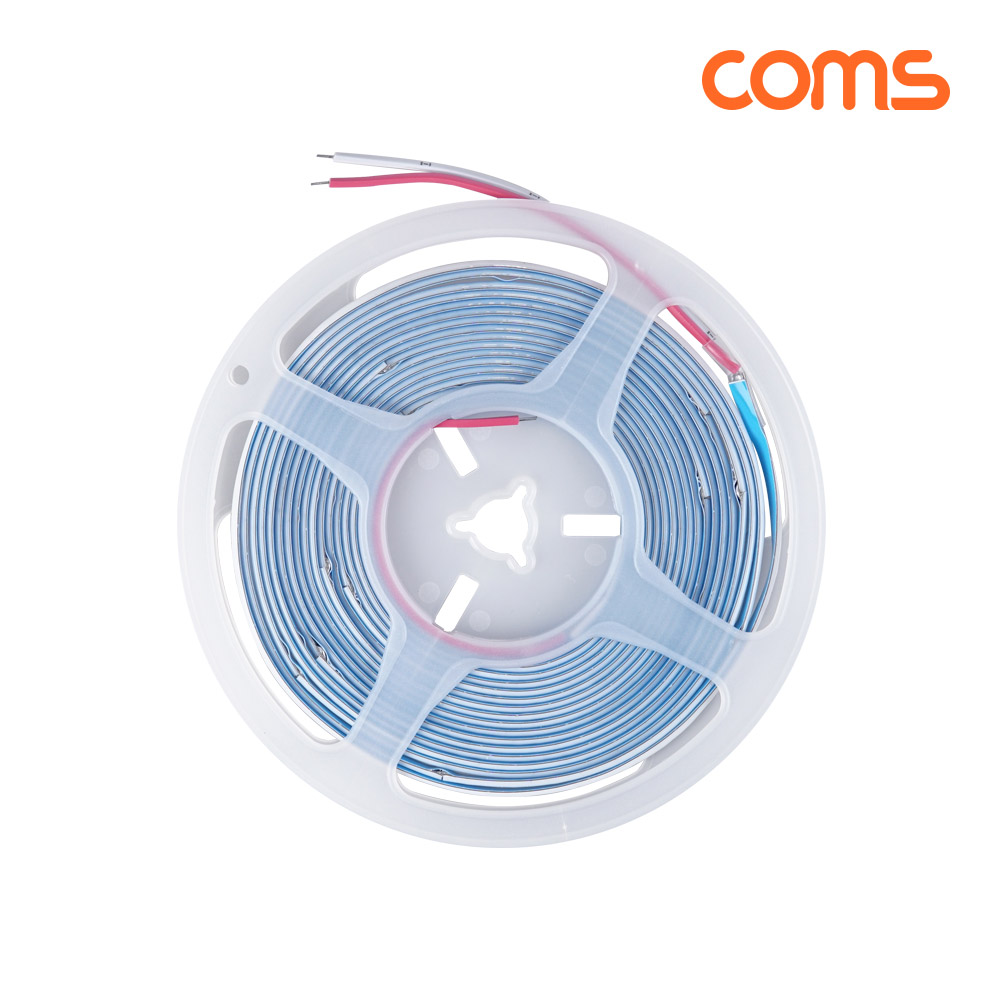 Coms LED 줄조명 슬림형 DC 12V 초고휘도 슬림형 LED바 5M Blue 파랑 너비 5mm