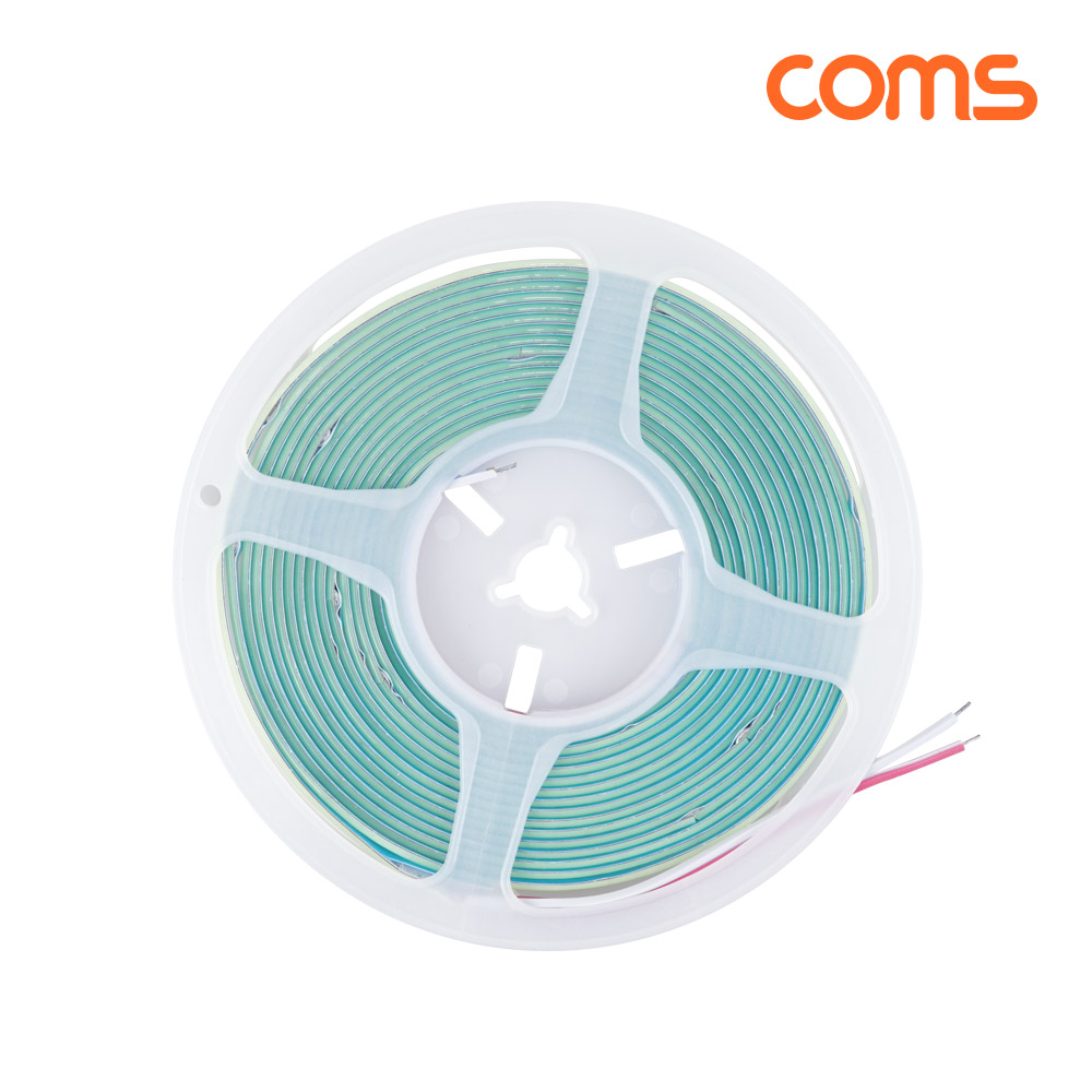Coms LED 줄조명 슬림형 DC 12V 초고휘도 슬림형 LED바 5M Iceblue 민트 청록 너비 5mm