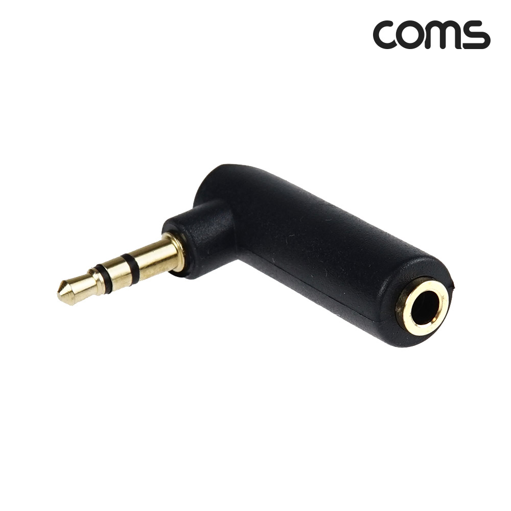 Coms 스테레오 3.5mm 3극 연장젠더 꺾임