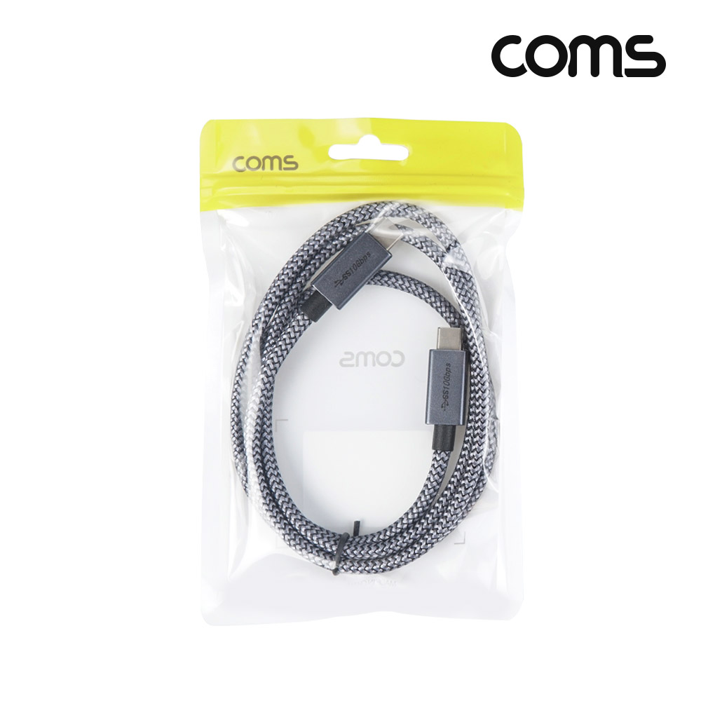 Coms USB 3.1 Type C PD 케이블 1M C타입 MM 10Gbps 100W 5A