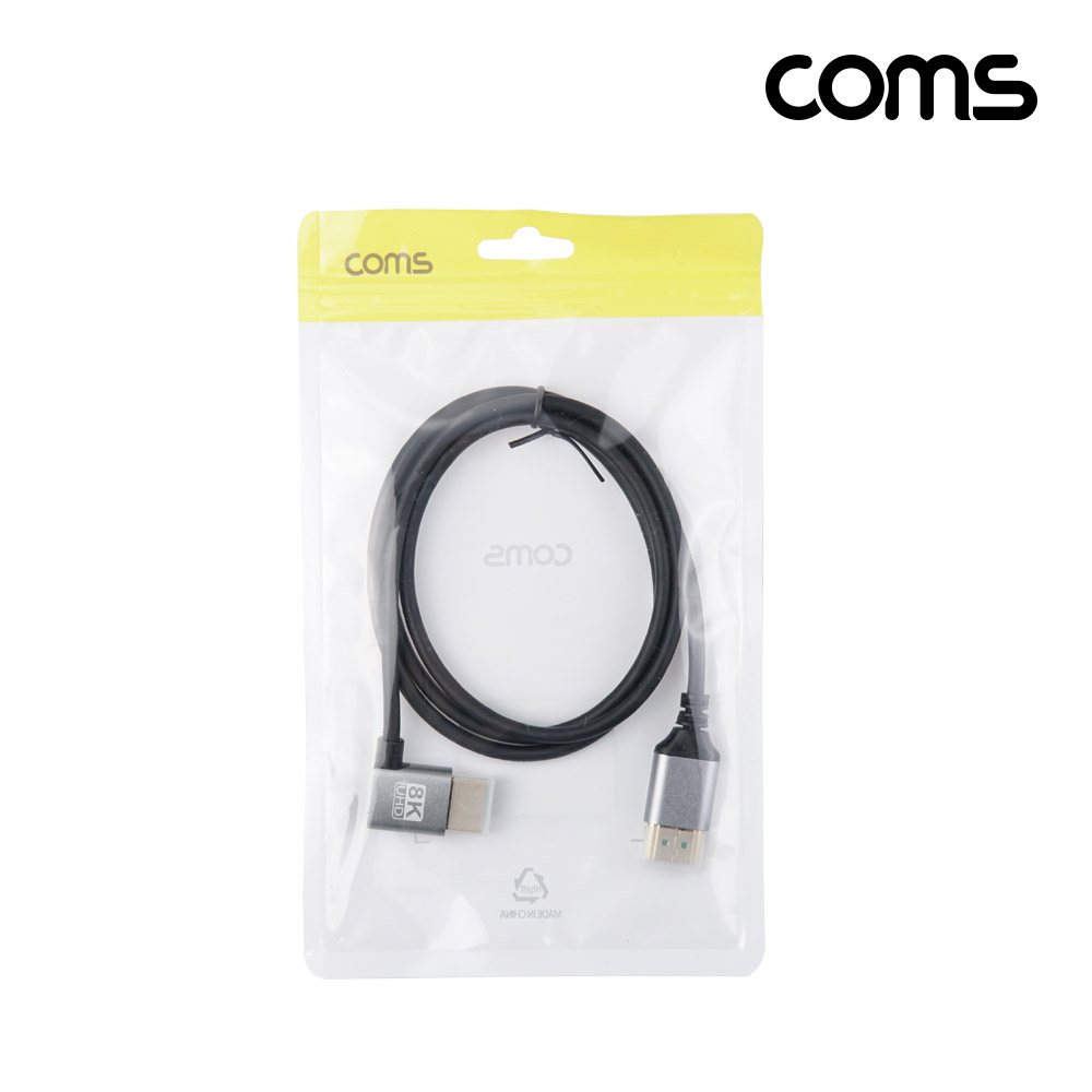 Coms HDMI 초슬림 케이블 1m 8K4K 60Hz 꺾임