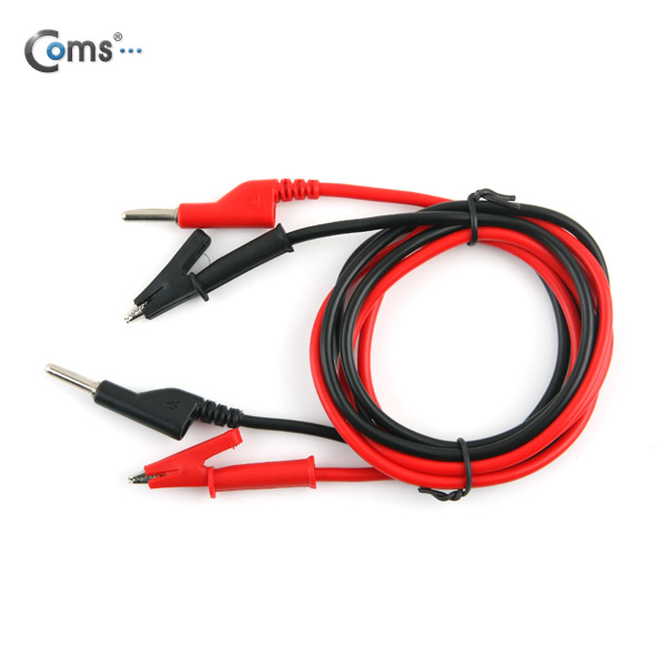 Coms 바나나 케이블, 1set/악어클립 일체형 (Red/Black)