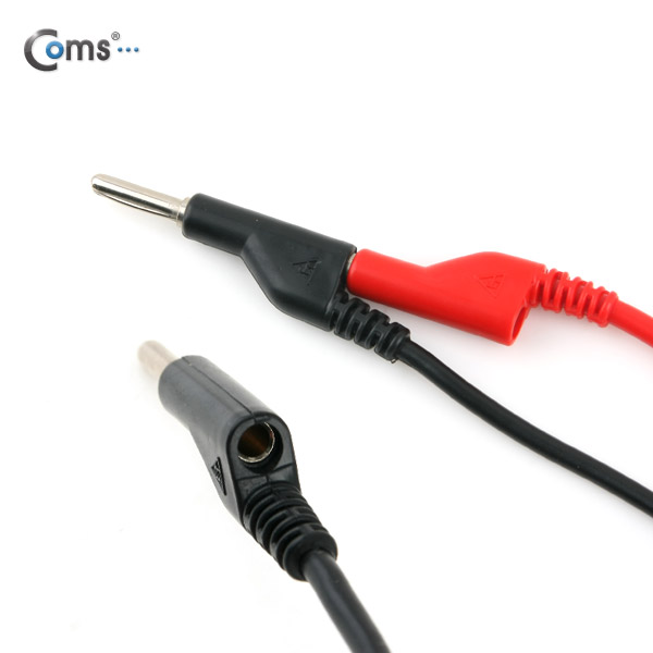Coms 바나나 케이블, 1set/악어클립 일체형 (Red/Black)