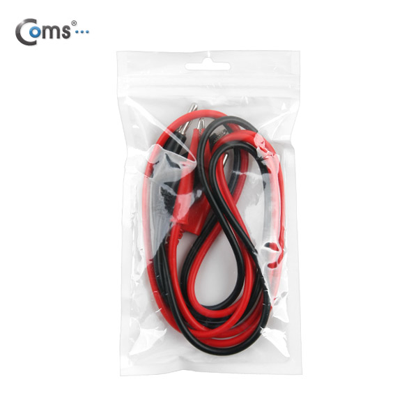 Coms 바나나 케이블, 1set/악어클립 일체형 (Red/Black)
