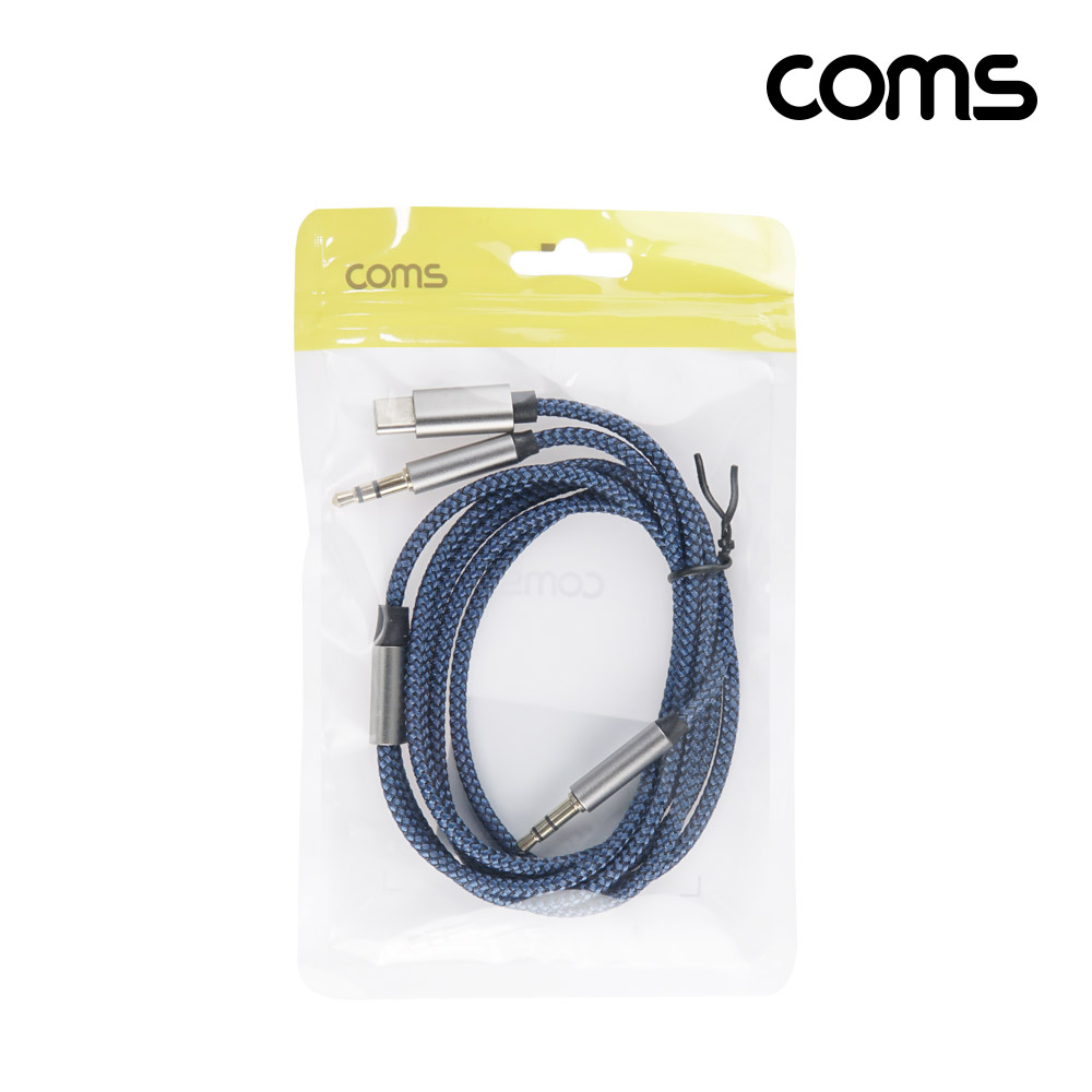 Coms 스테레오 변환 케이블 1M, C타입, AUX 3극 stereo 3.5 USB-C Type-C