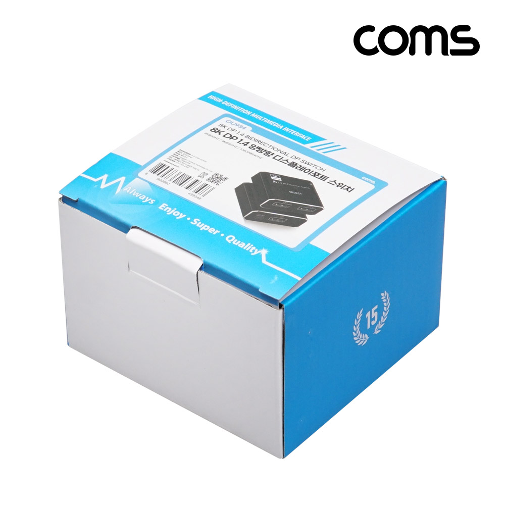 Coms 디스플레이포트 양방향 선택기 DP1.4 8K@60Hz UHD, 1:2 2:1 1x2 2x1 DisplayPort