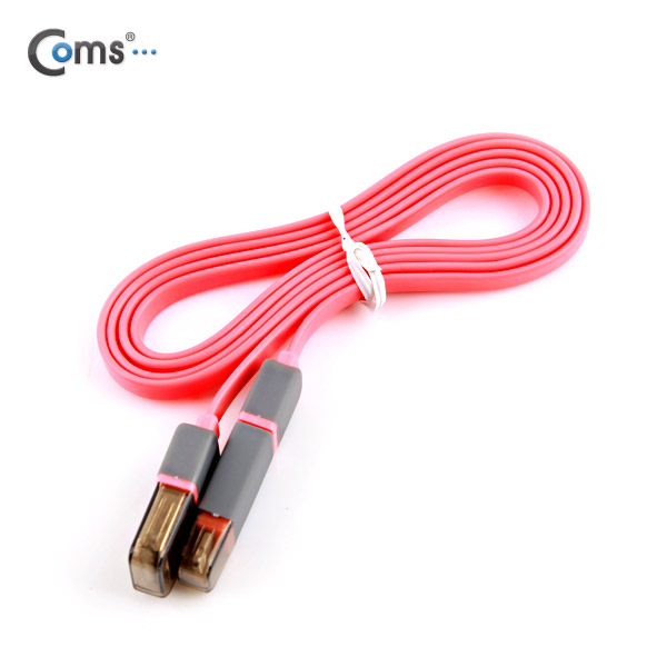 Coms 스마트폰 2in1 멀티 케이블 (Micro USB(B) Pink