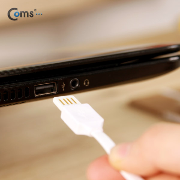 Coms USB/Micro USB(B) 충전,데이터 케이블 1M, 양면사용/흰색