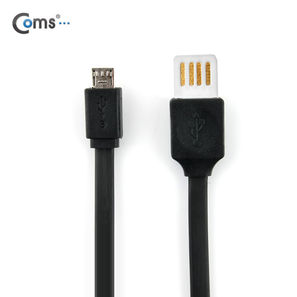 Coms USB/Micro USB(B) 충전,데이터 케이블 1M, 양면사용/블랙