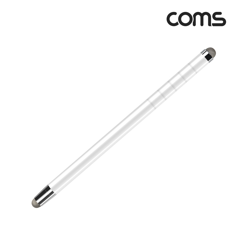 Coms 정전식 터치펜 지시봉 겸용 White 50cm 교사 교육 발표 양면터치볼