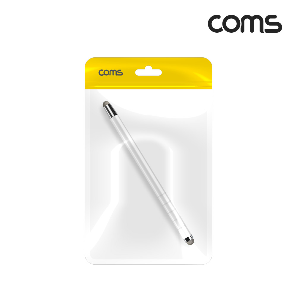 Coms 정전식 터치펜 지시봉 겸용 White 50cm 교사 교육 발표 양면터치볼