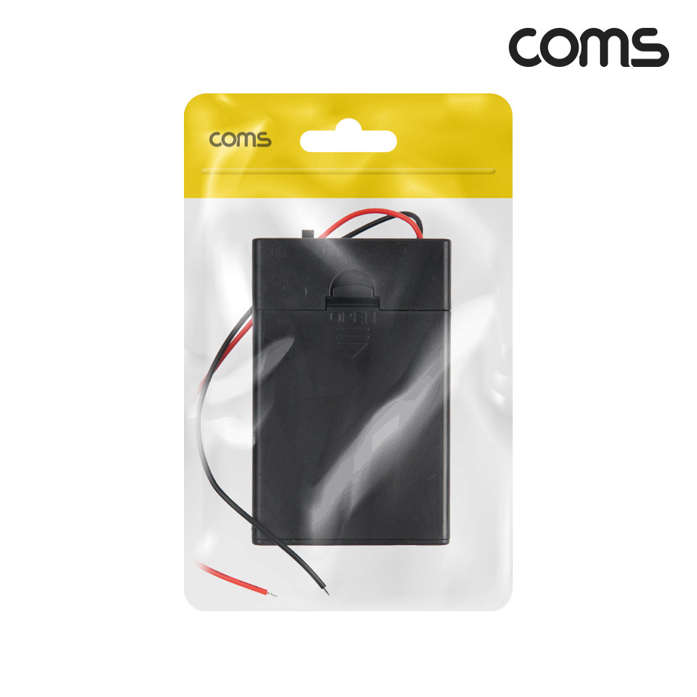 Coms 건전지 홀더 케이스 배터리 홀더 AA 3ea2선 전원 제작용 On/Off스위치