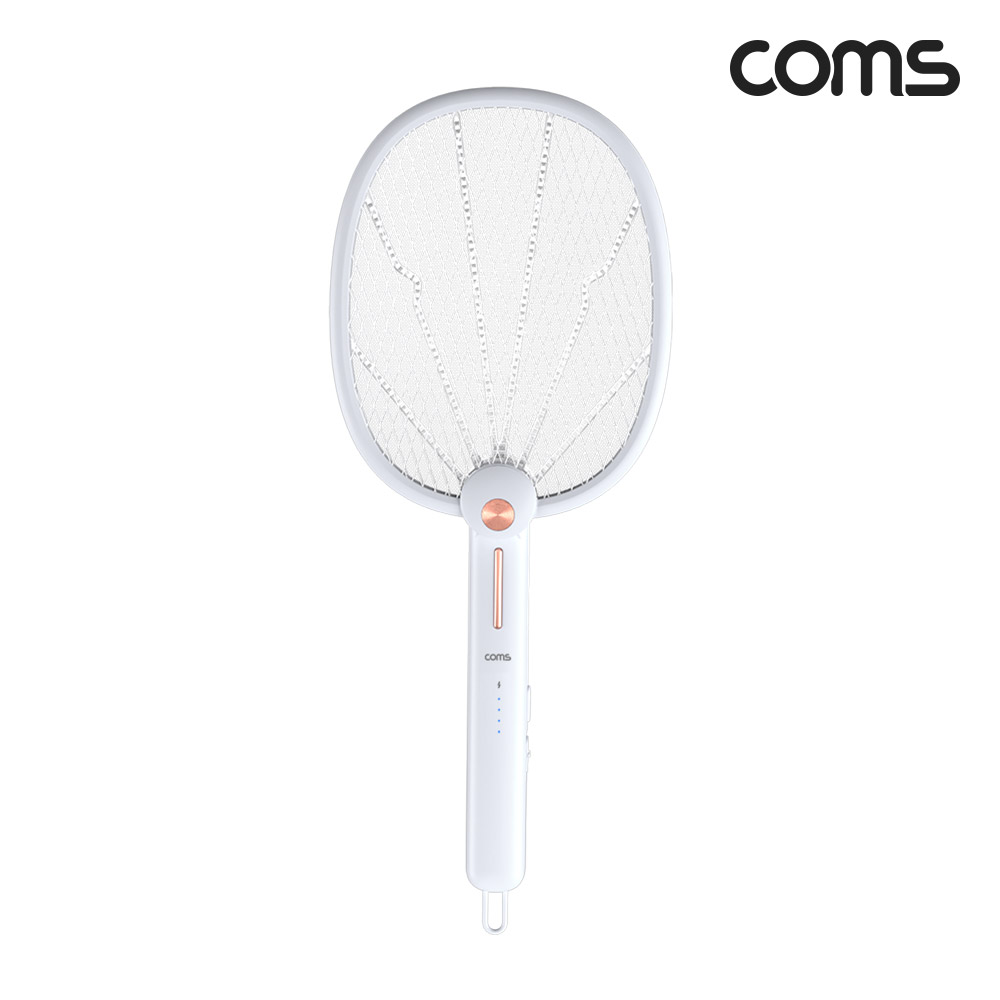 Coms 충전식 전기 모기채 해충 퇴치 전자 파리채 C타입 충전방식