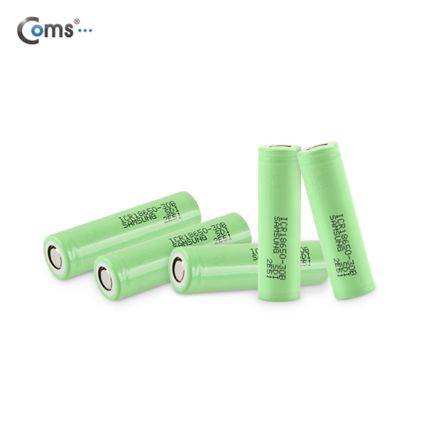 Coms 건전지 18650, 3000mAh 리튬이온 충전지(삼성SDI)/ 1ea