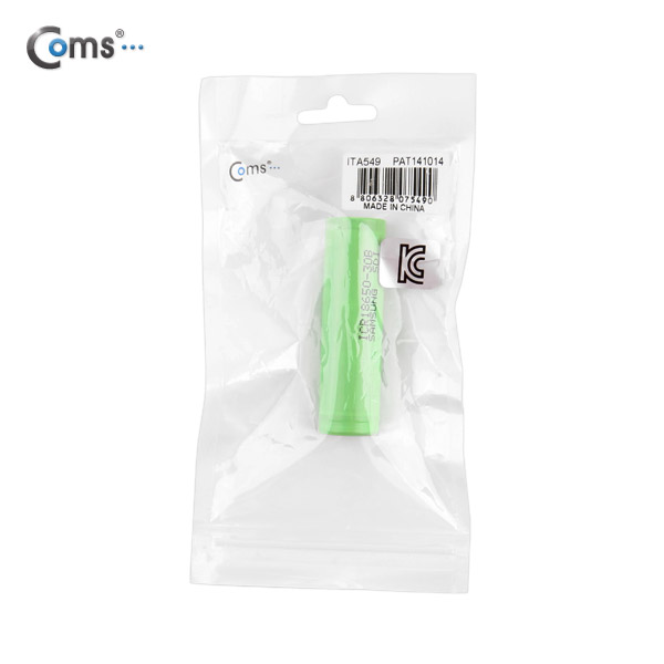 Coms 건전지 18650, 3000mAh 리튬이온 충전지(삼성SDI)/ 1ea