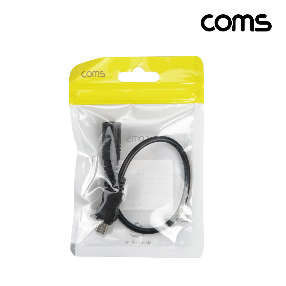 Coms 미니 5핀 DC 전원 변환 케이블 20cm DC 외경 5.5 내경 2.1 Mini 5Pin