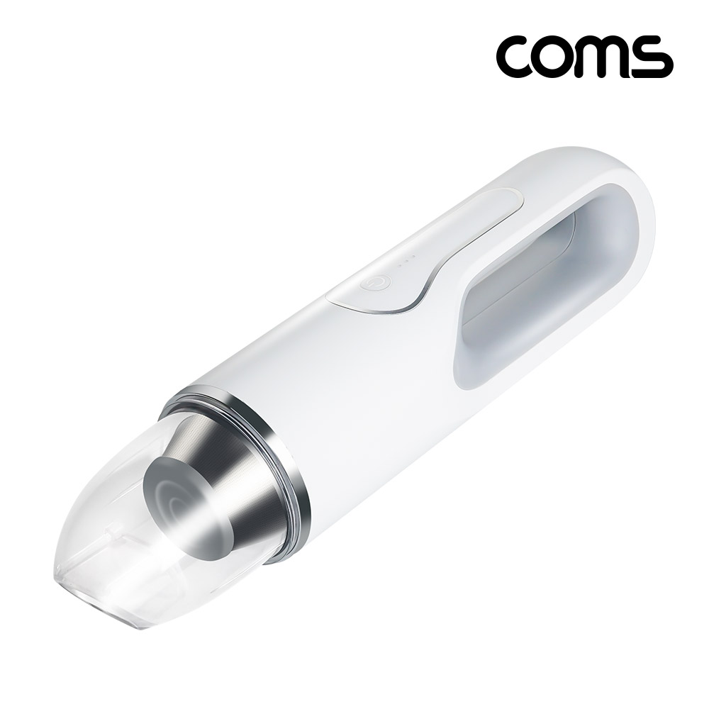 Coms 미니 핸디형 무선청소기 에어건, 120W 16000pa 9종노즐 C타입 충전 차량용