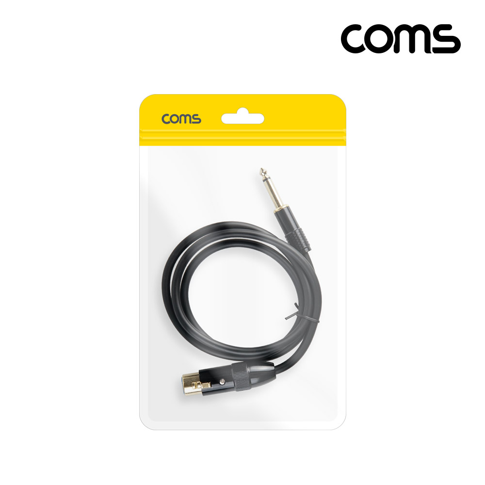 Coms 오디오 변환 케이블 캐논 XRL to 6.3 모노 1m canon mono 6.5