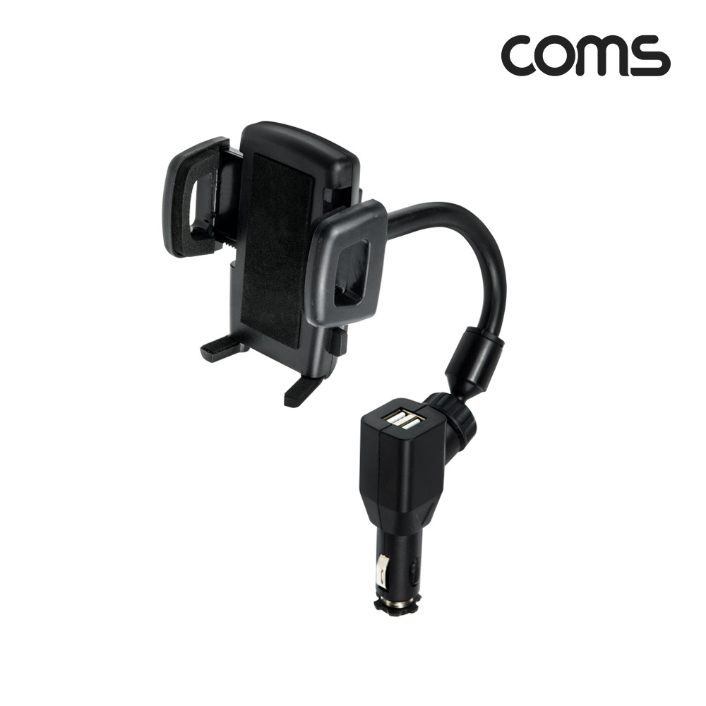 Coms 차량용 거치대, 시가잭 거치/시가연장 USB 2P(2.1A/1A), ZY-501 / 시거잭