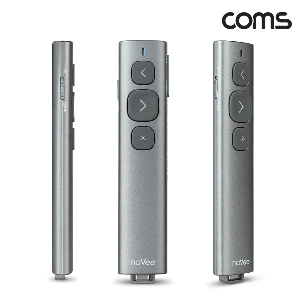 Coms 나비 그린레이저 포인터 프리젠터 충전식 하이브리드