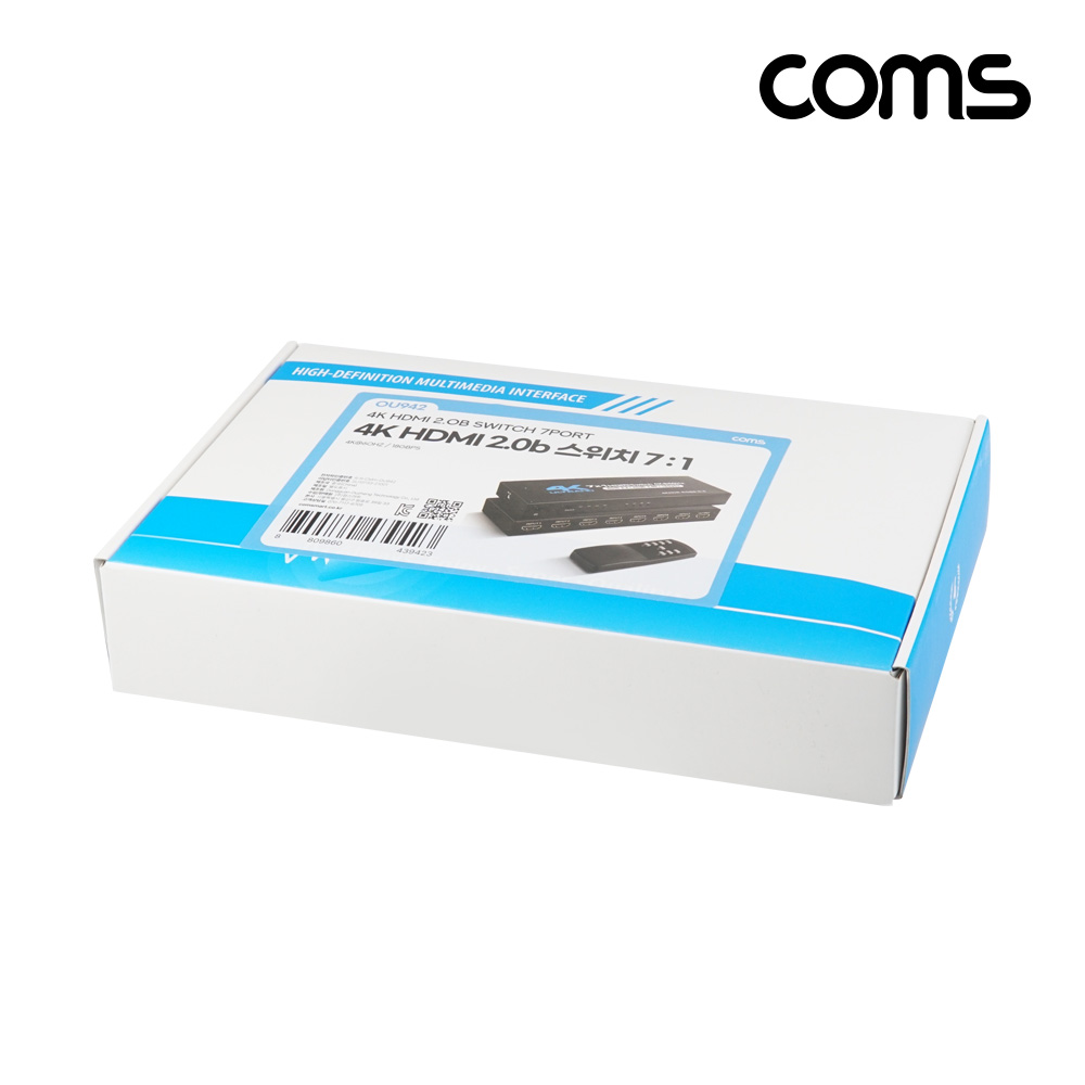 Coms HDMI 7:1 선택기 4K 60Hz 7입력 1출력 수동 스위치
