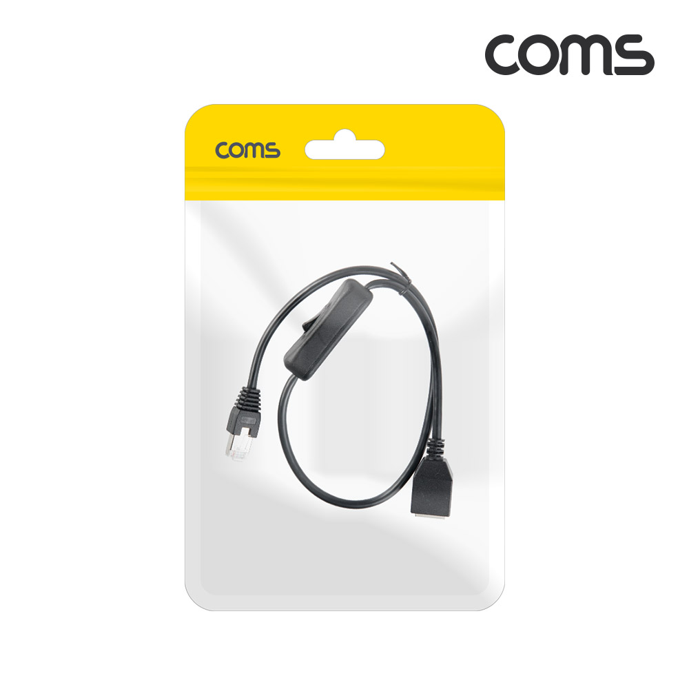 Coms CAT6 UTP 스위치 케이블 OD 5.5 26AWG RJ45 MF 연장 60cm