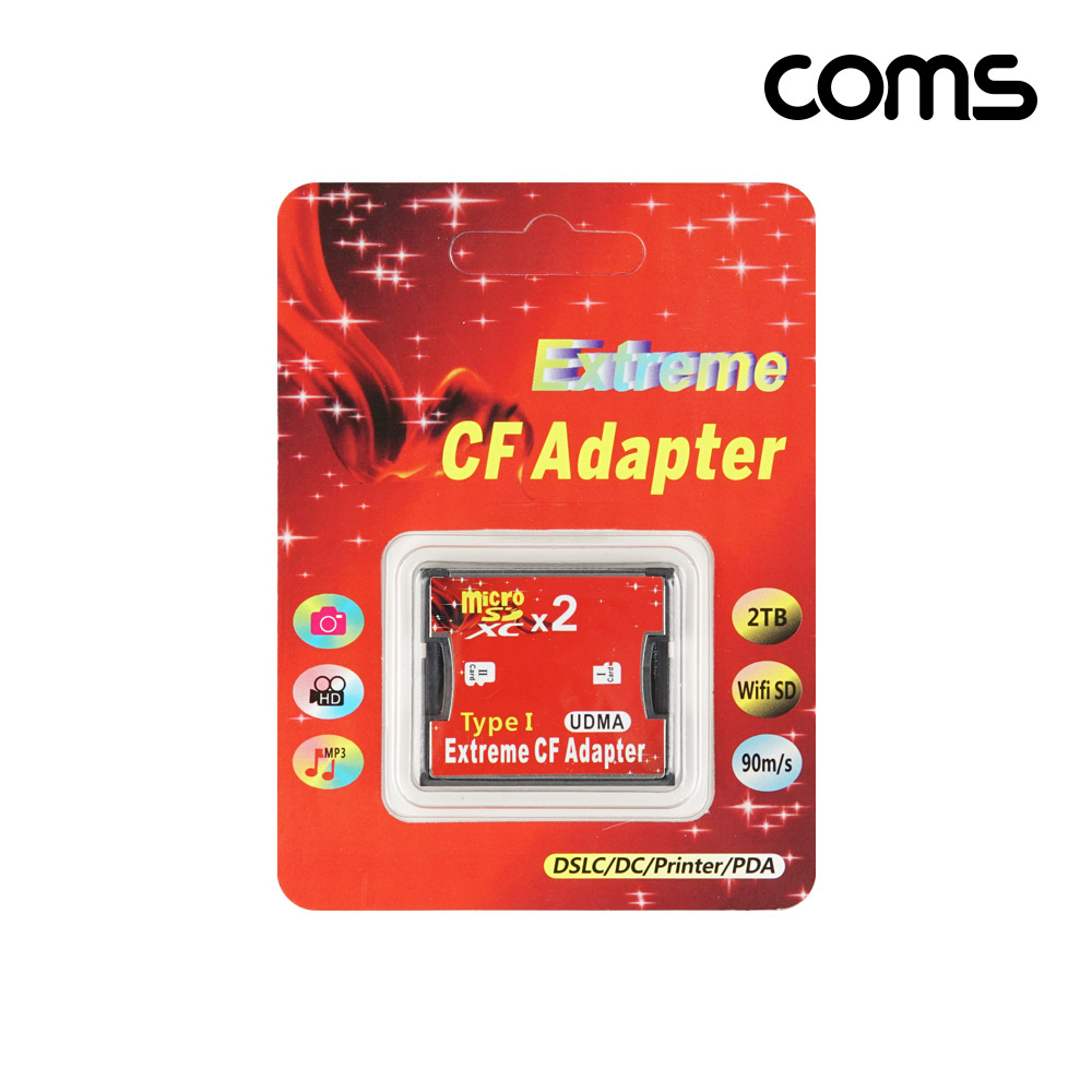 Coms 2 TF카드 microSD CF카드 변환 어댑터 메모리 컨버터