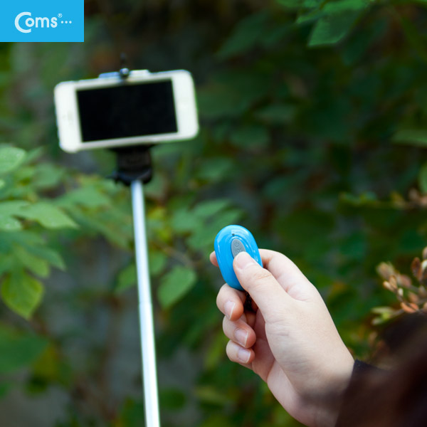 Coms 블루투스 3.0 스마트폰 무선 셔터, Blue