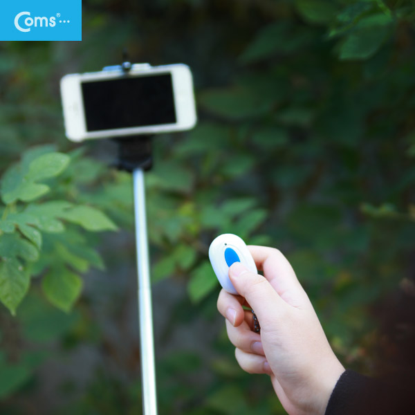 Coms 블루투스 3.0 스마트폰 무선 셔터, White
