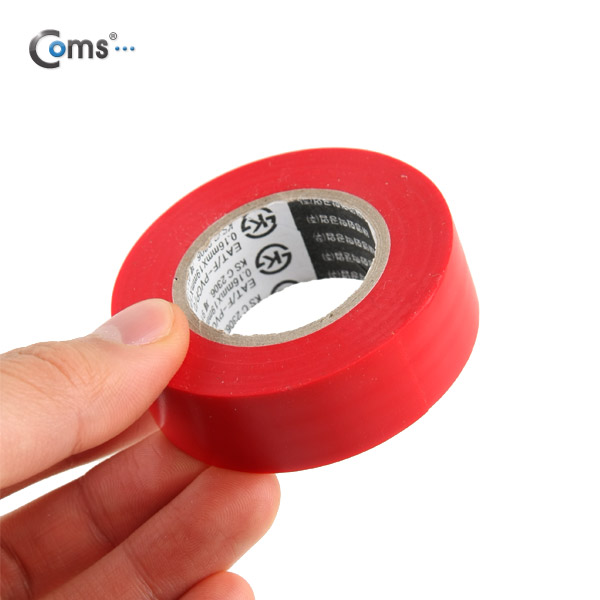 Coms 전기테이프(태영)빨강 19mm*10M (k)