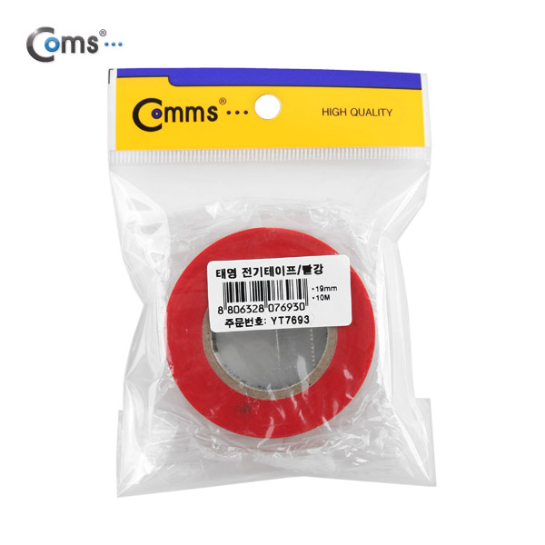 Coms 전기테이프(태영)빨강 19mm*10M (k)